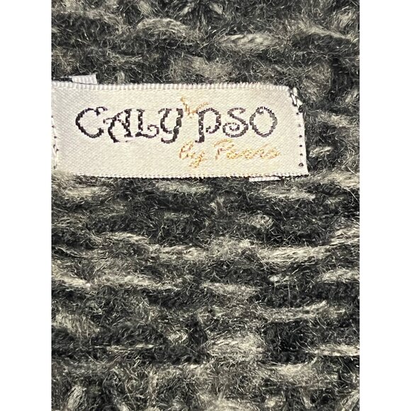 Calypso St. Barth Women Hand-3D Chunky Cable Knit Wool Blend Vest Pckts S/M Hood - Picture 6 of 16